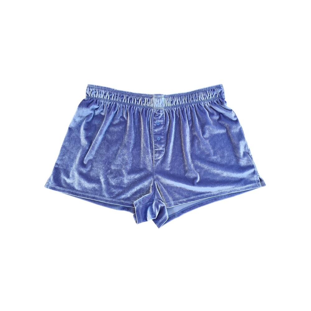 PINK Victoria's Secret Blue Velvet Sleep Shorts